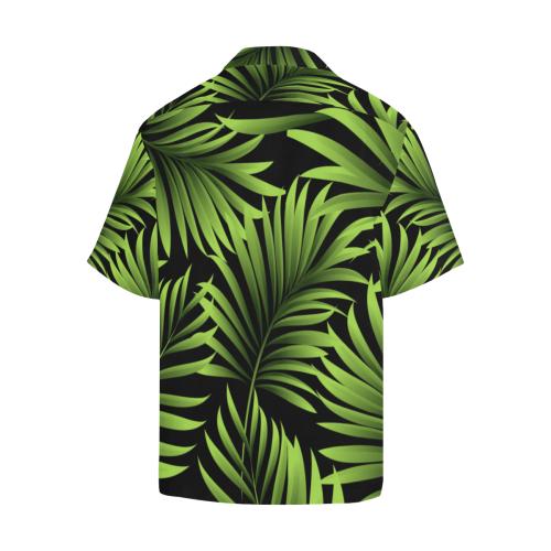 Green Neon Tropical Palm Men Hawaiian Shirt