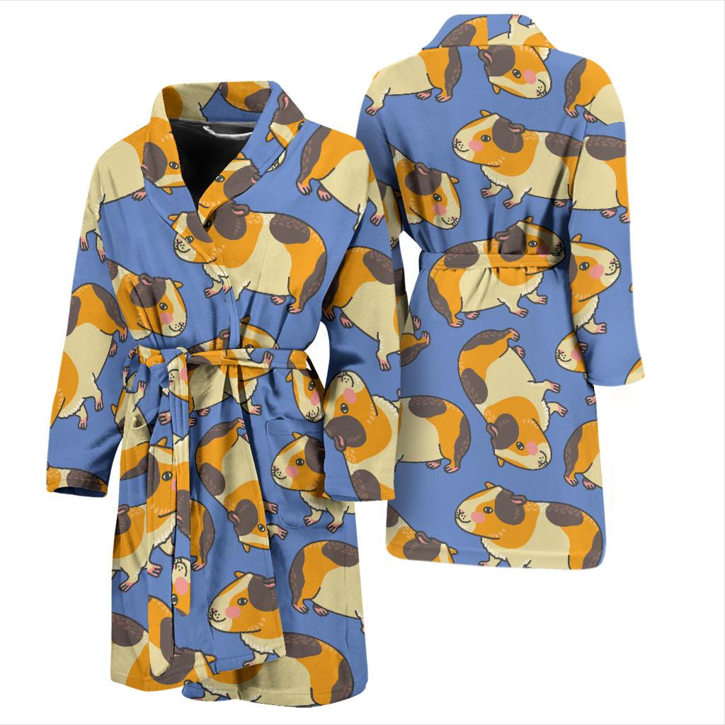 Guinea Pig Pattern Print Design 01 Men Bathrobe-JORJUNE.COM
