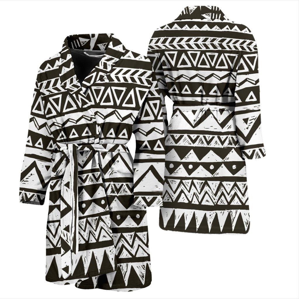 Hand draw Tribal Aztec Men Bath Robe