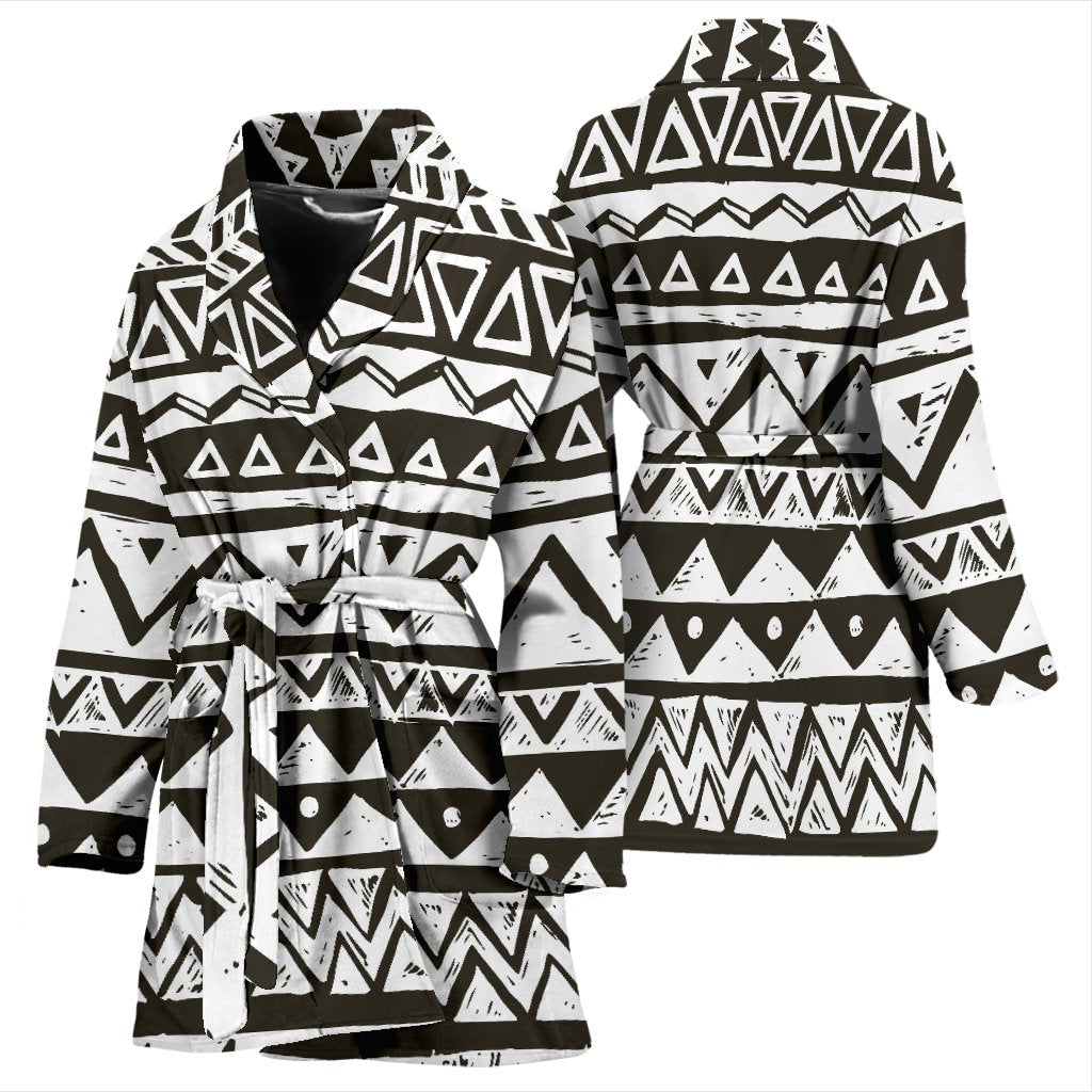 Hand draw Tribal Aztec Women Bath Robe