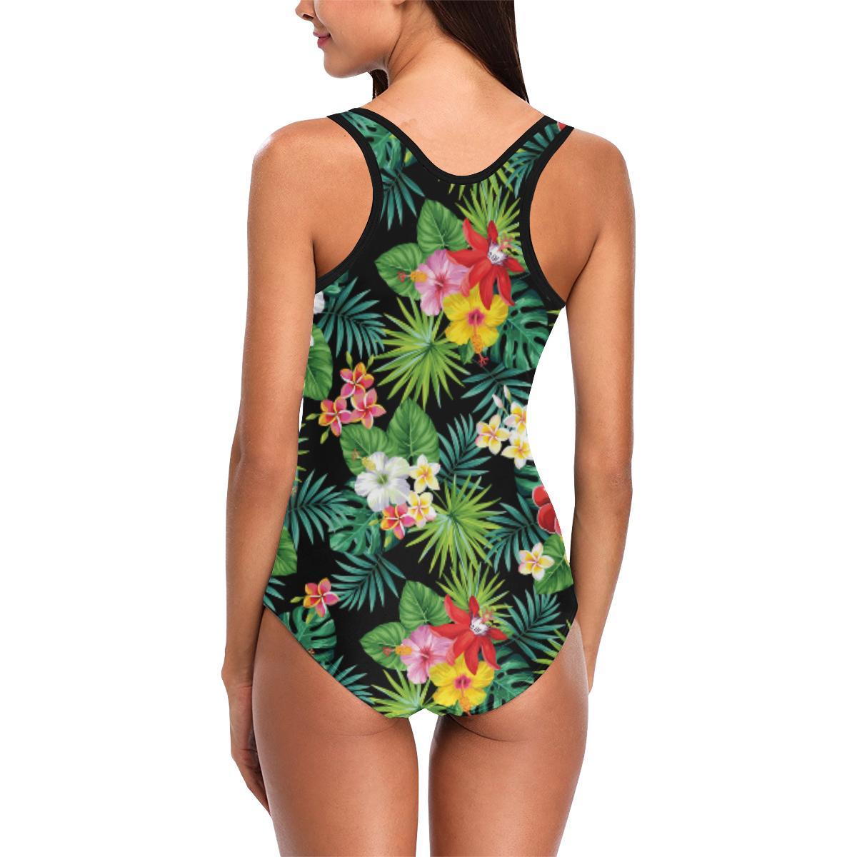 Hibiscus Hawaiian flower tropical Women's One Piece Swimsuit (Model S04)