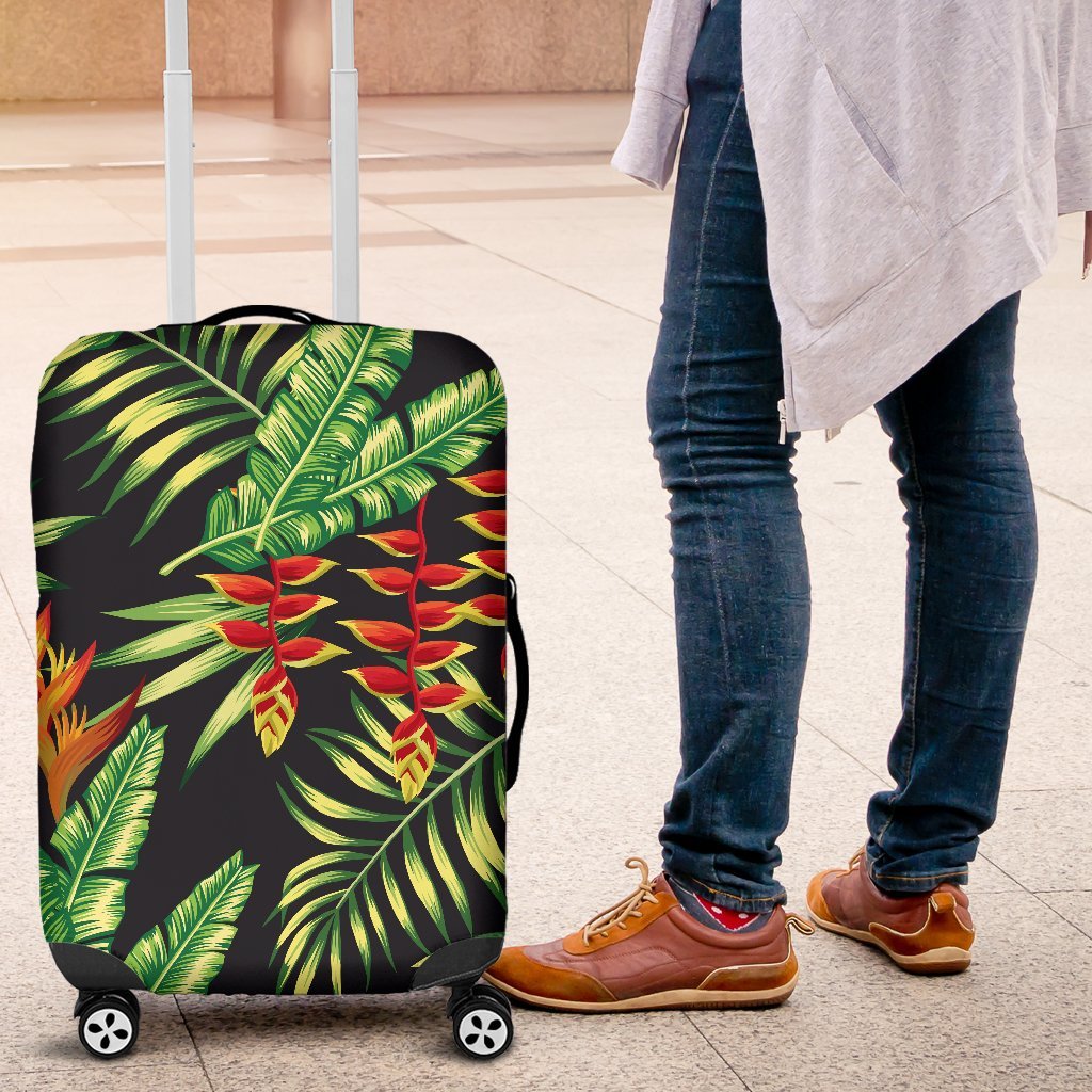 Hawaiian Flower Tropical Palm Leaves Luggage Protective Cover