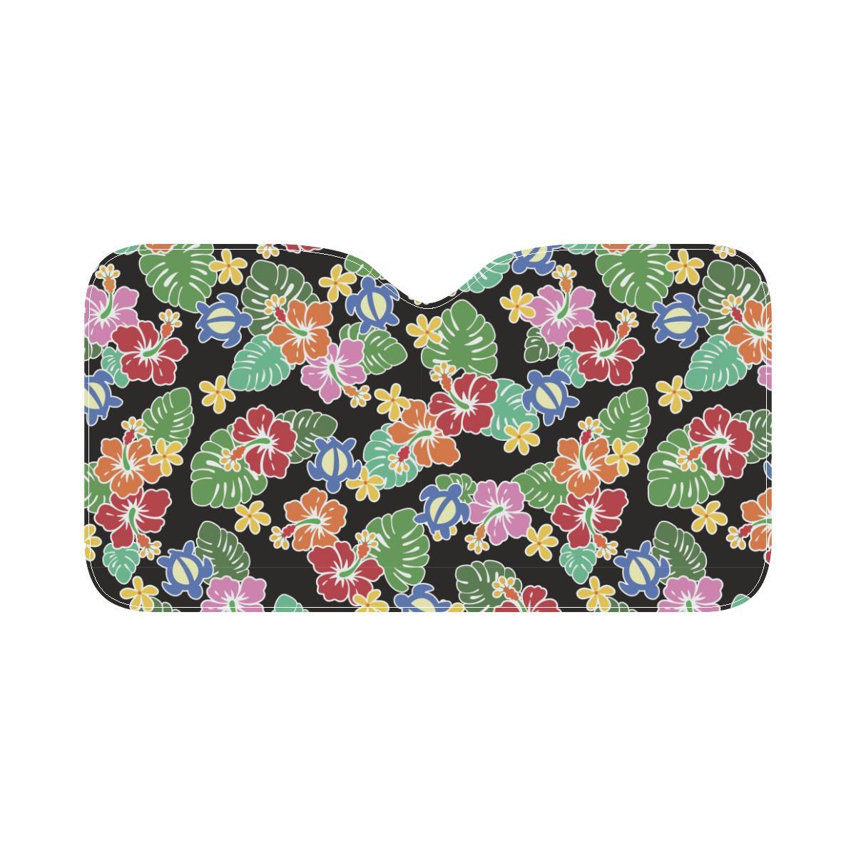 Hawaiian Themed Pattern Print Design H010 Car Sun Shade-JorJune