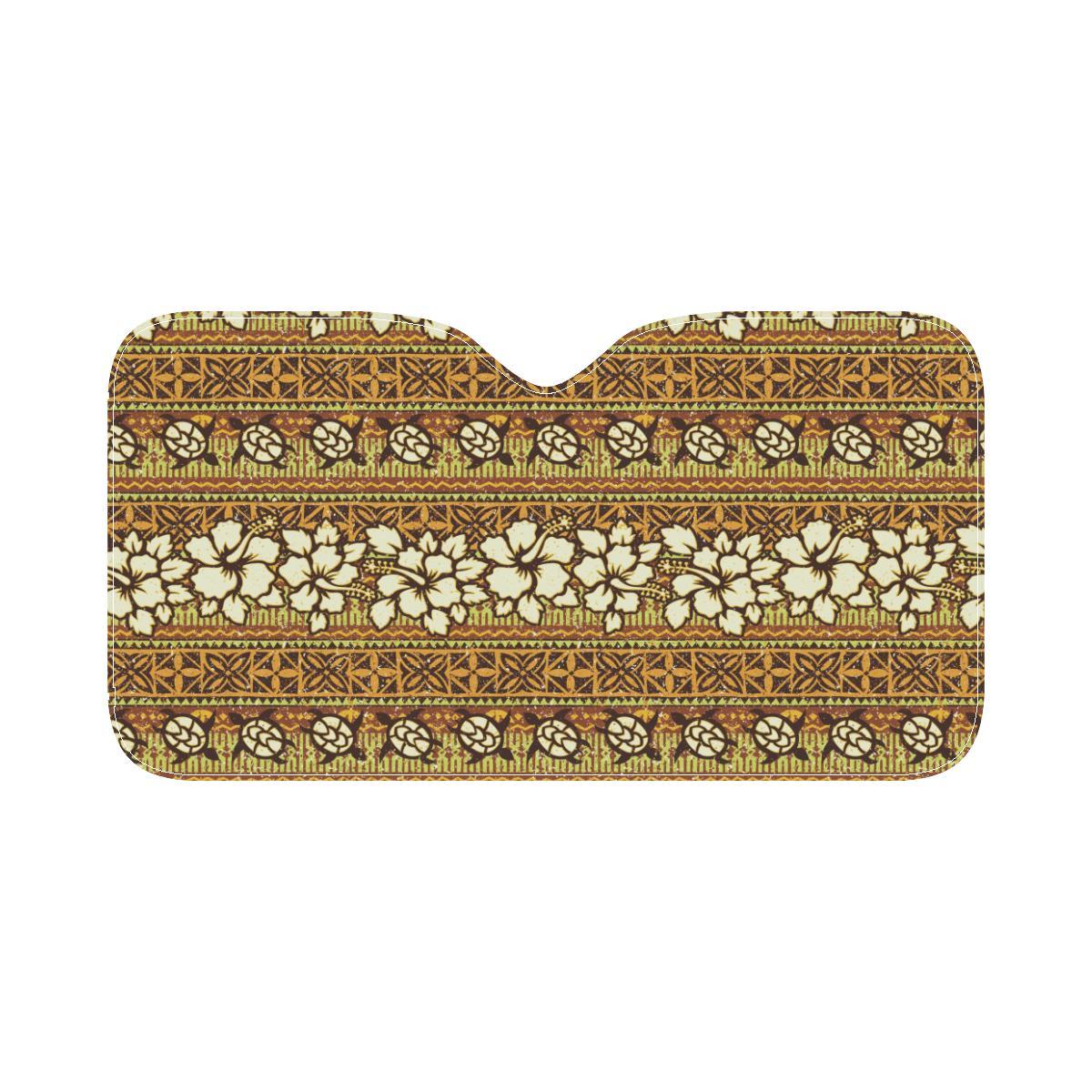 Hawaiian Themed Pattern Print Design H015 Car Sun Shade-JorJune