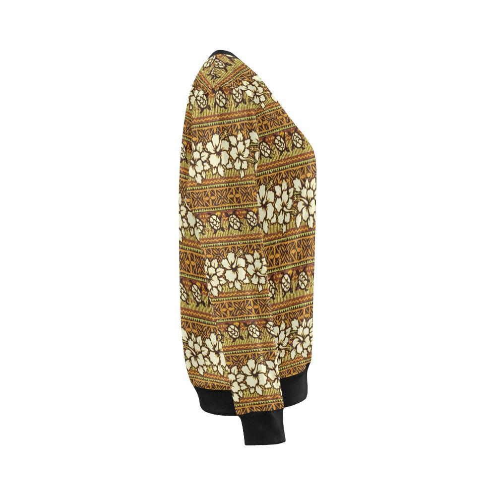 Hawaiian Themed Pattern Print Design H015 Women Long Sleeve Sweatshirt-JorJune