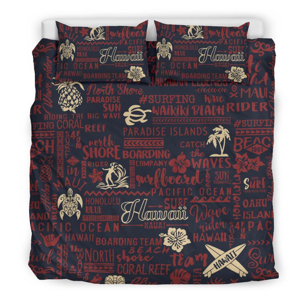 Hawaiian Themed Pattern Print Design H017 Duvet Cover Bedding Set-JORJUNE.COM
