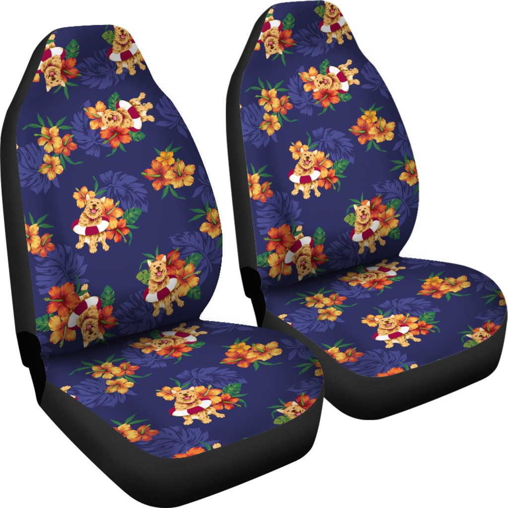Hawaiian Themed Pattern Print Design H02 Universal Fit Car Seat Covers-JorJune
