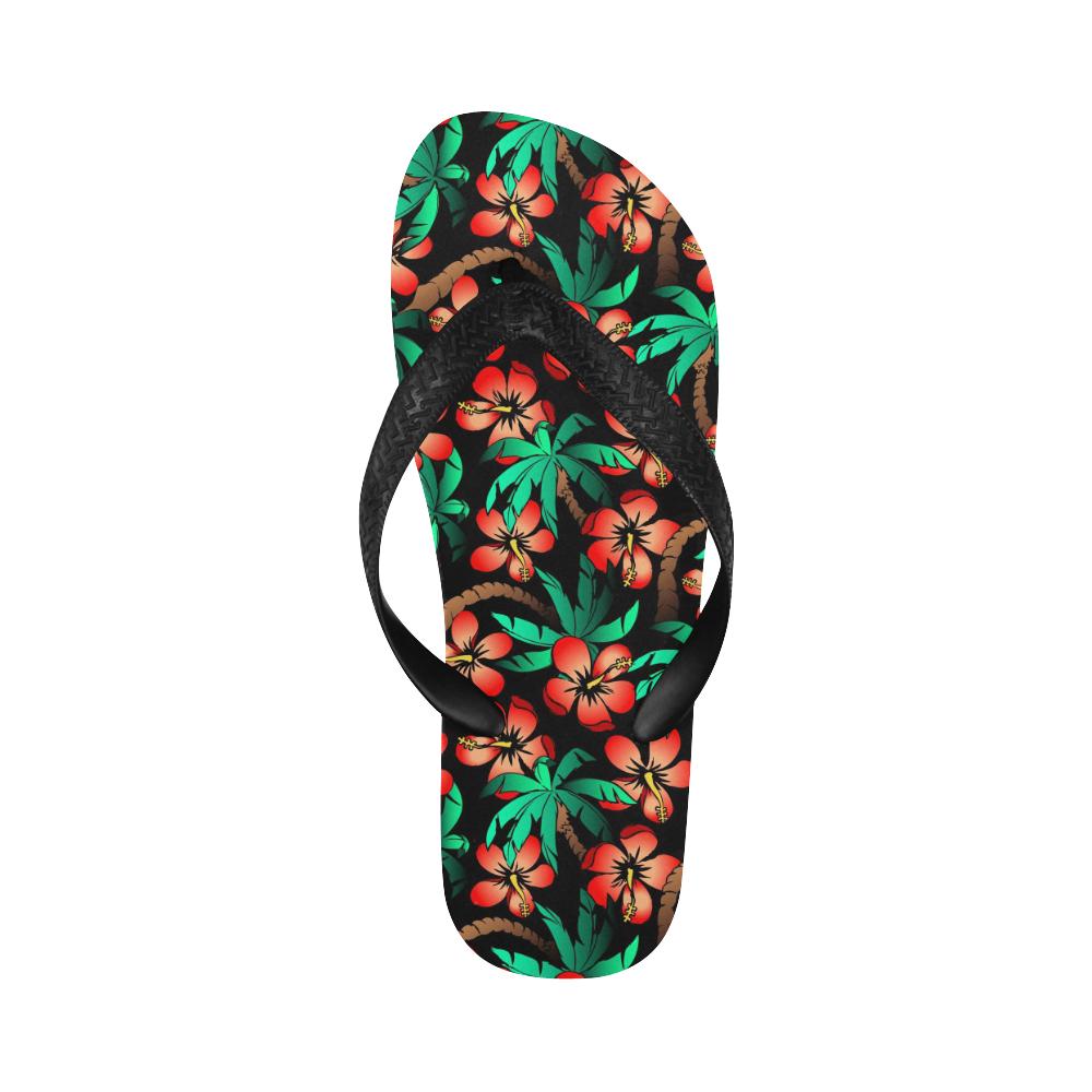 Hawaiian Themed Pattern Print Design H022 Flip Flops-JorJune