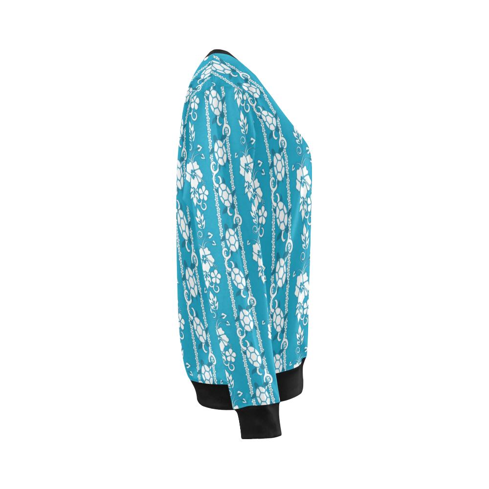 Hawaiian Themed Pattern Print Design H025 Women Long Sleeve Sweatshirt-JorJune