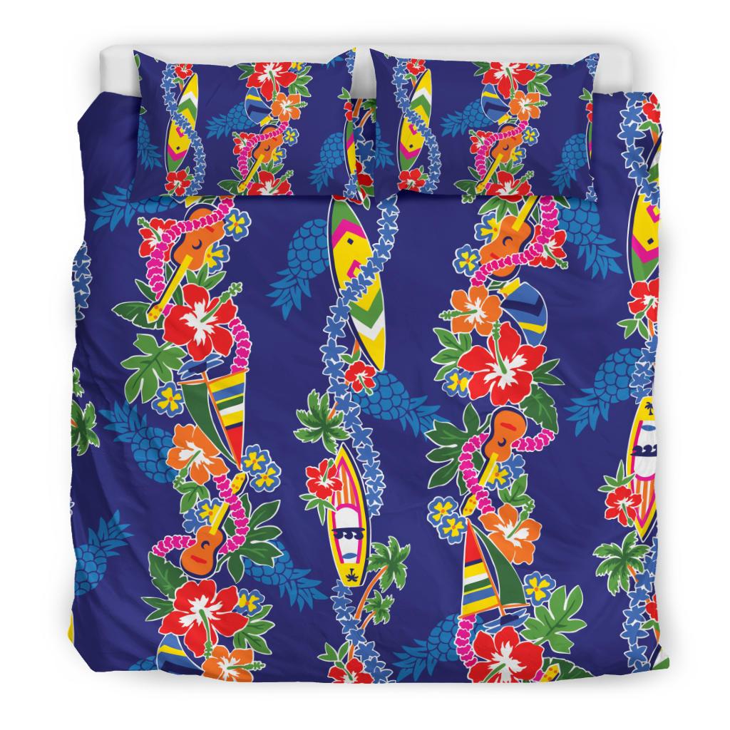 Hawaiian Themed Pattern Print Design H04 Duvet Cover Bedding Set-JORJUNE.COM