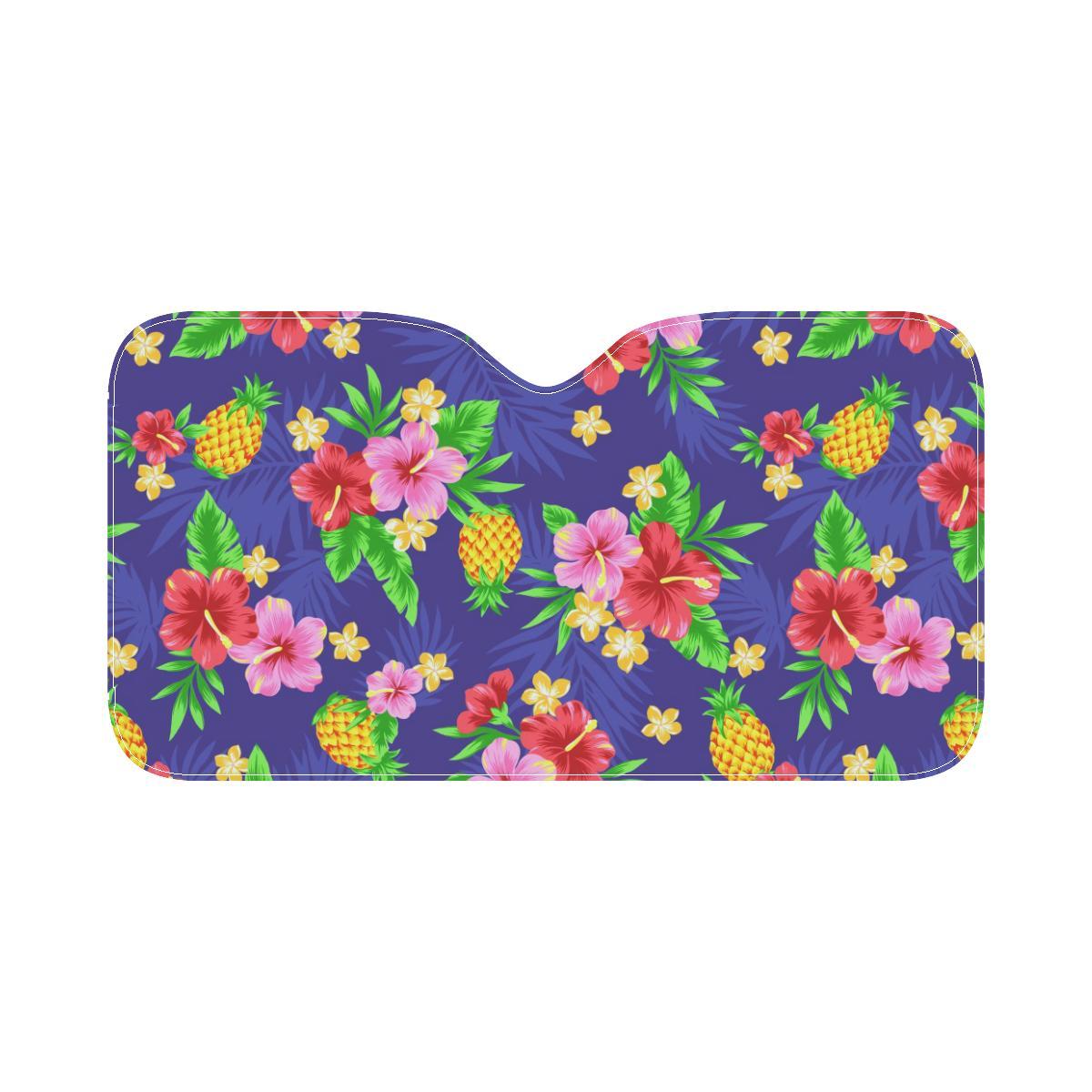 Hawaiian Themed Pattern Print Design H05 Car Sun Shade-JorJune