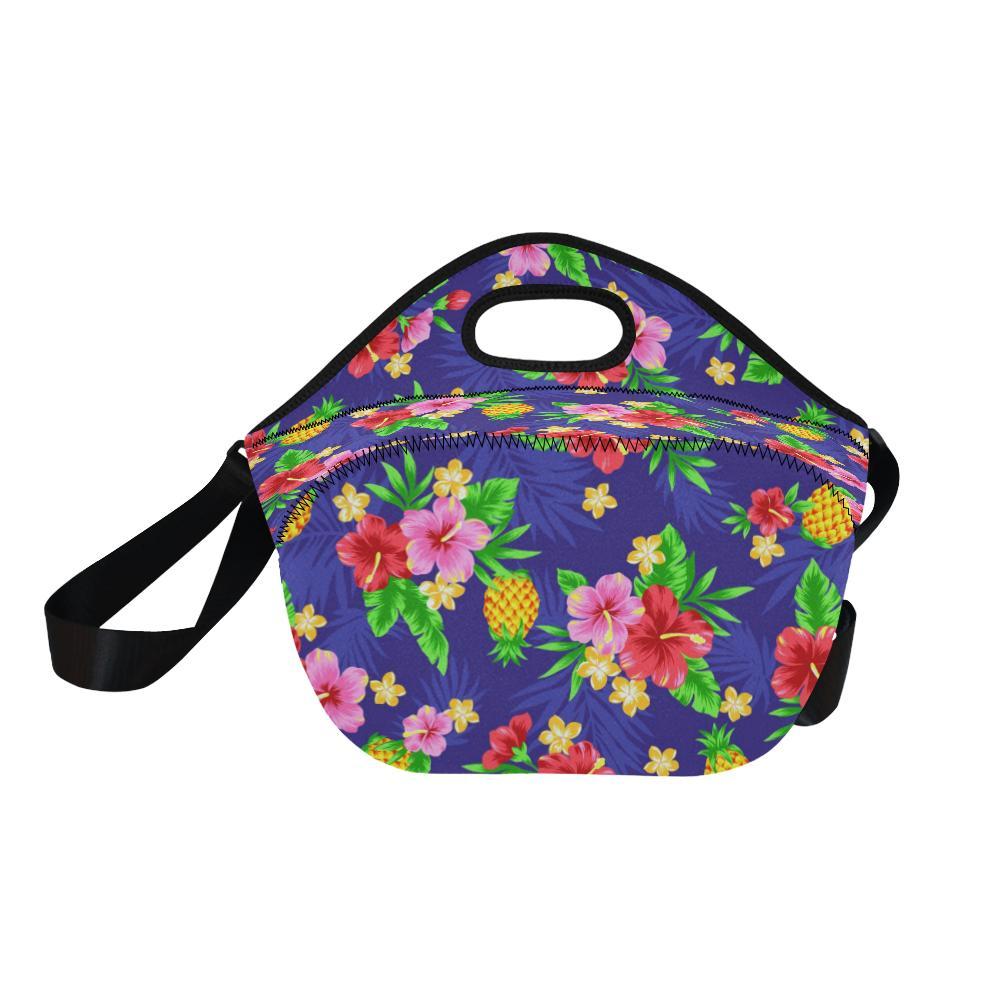 Hawaiian Themed Pattern Print Design H05 Neoprene Lunch Bag-JorJune