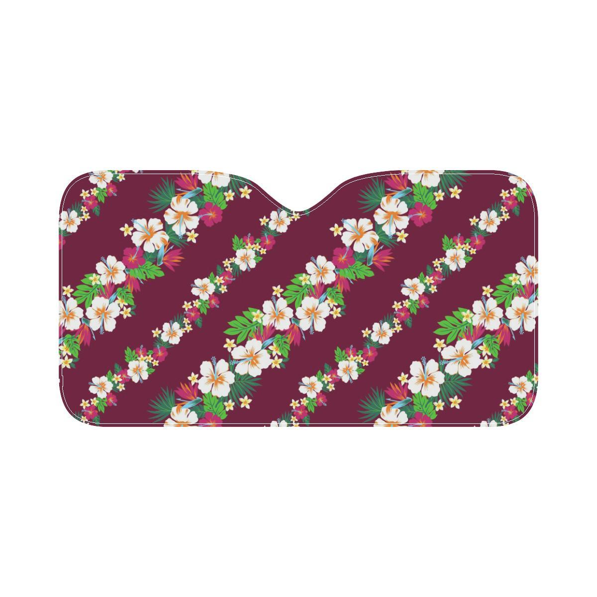 Hawaiian Themed Pattern Print Design H06 Car Sun Shade-JorJune