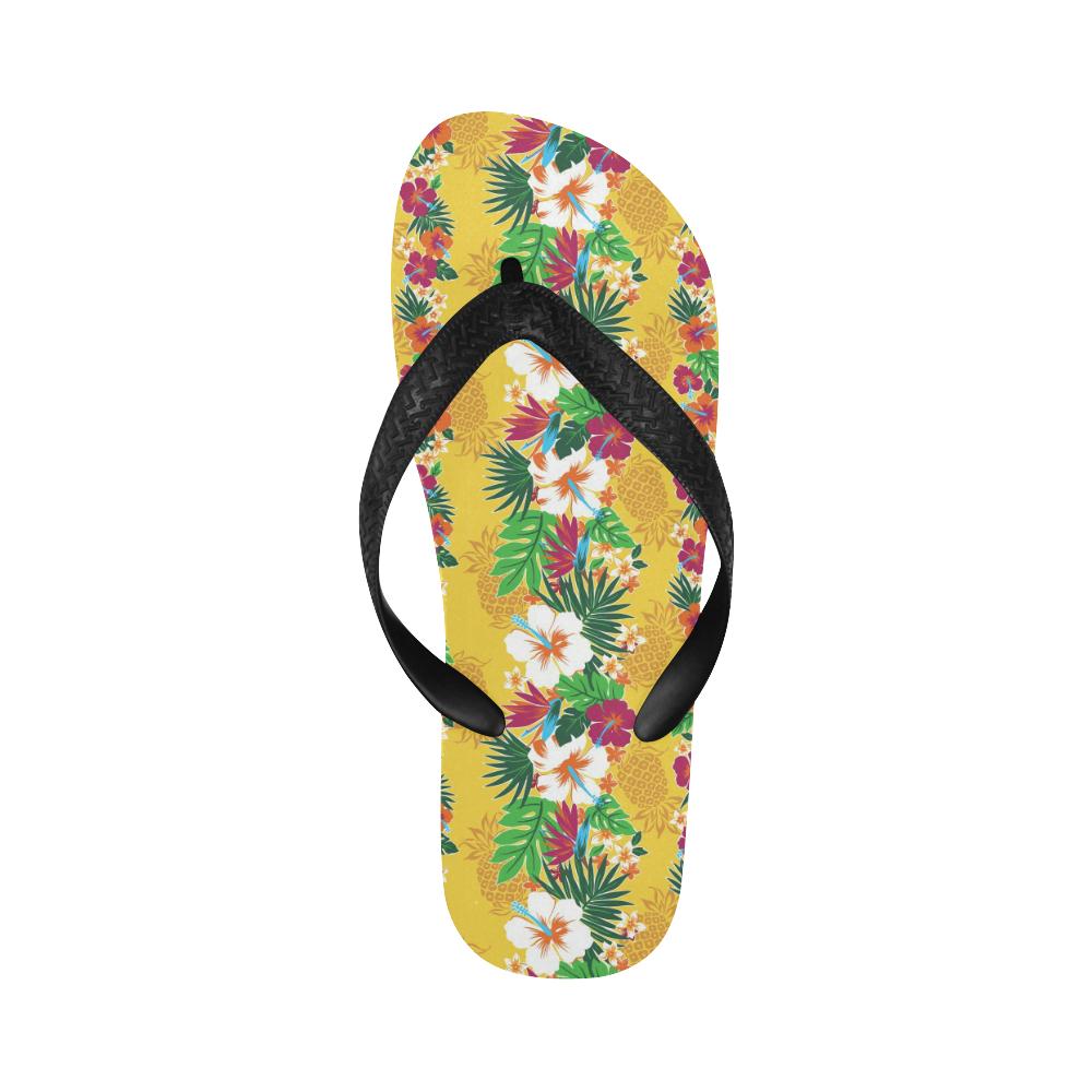 Hawaiian Themed Pattern Print Design H09 Flip Flops-JorJune