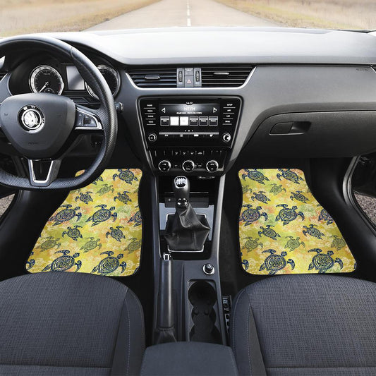 Hawaiian Turtle Tribal Design Print Car Floor Mats-JorJune