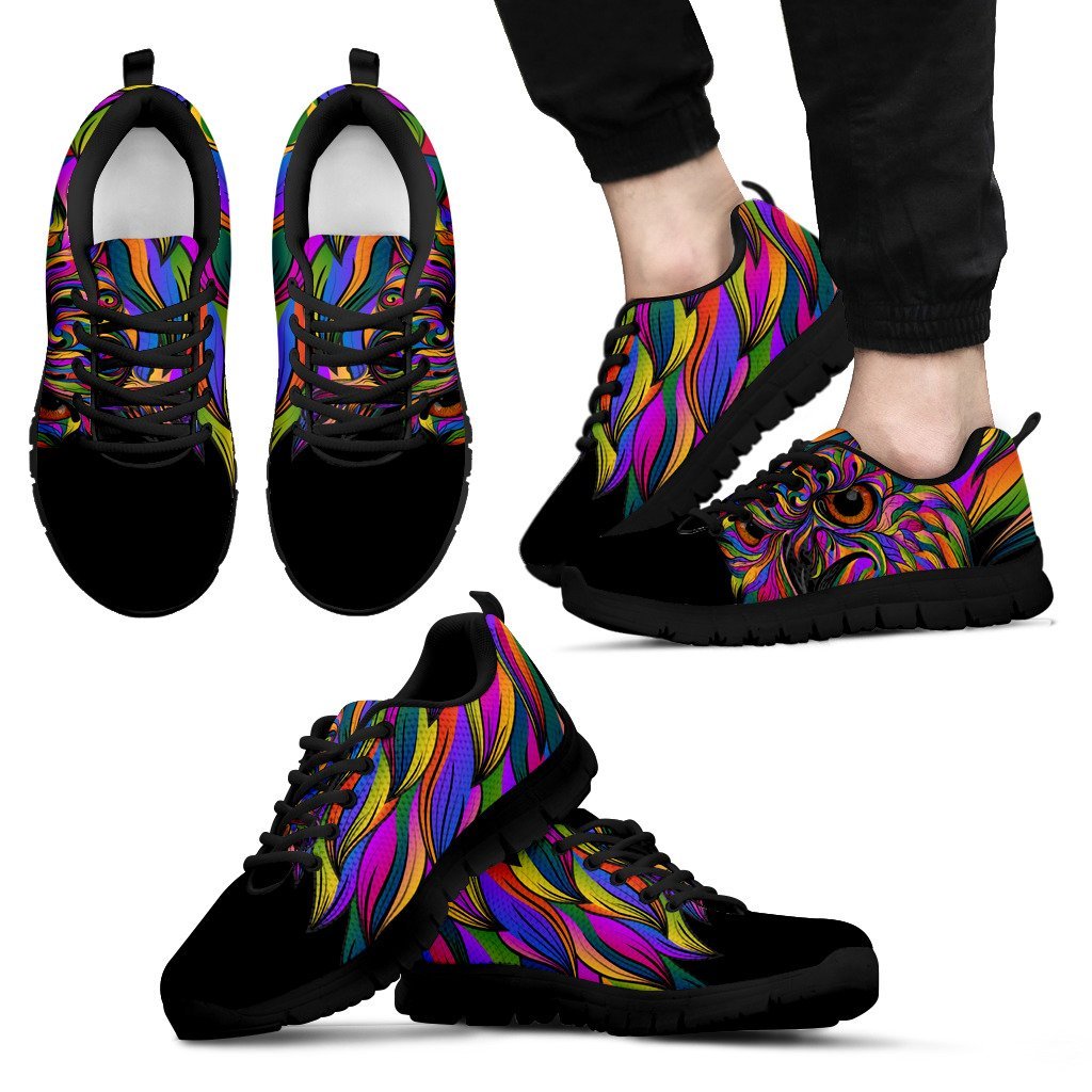 Head Owl Colorful Art Men Sneakers