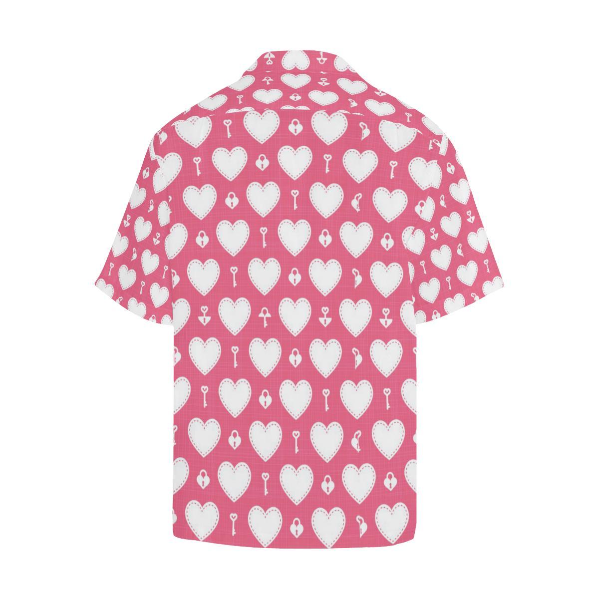 Heart Key Pattern Print Design HE09 Men Hawaiian Shirt-JorJune
