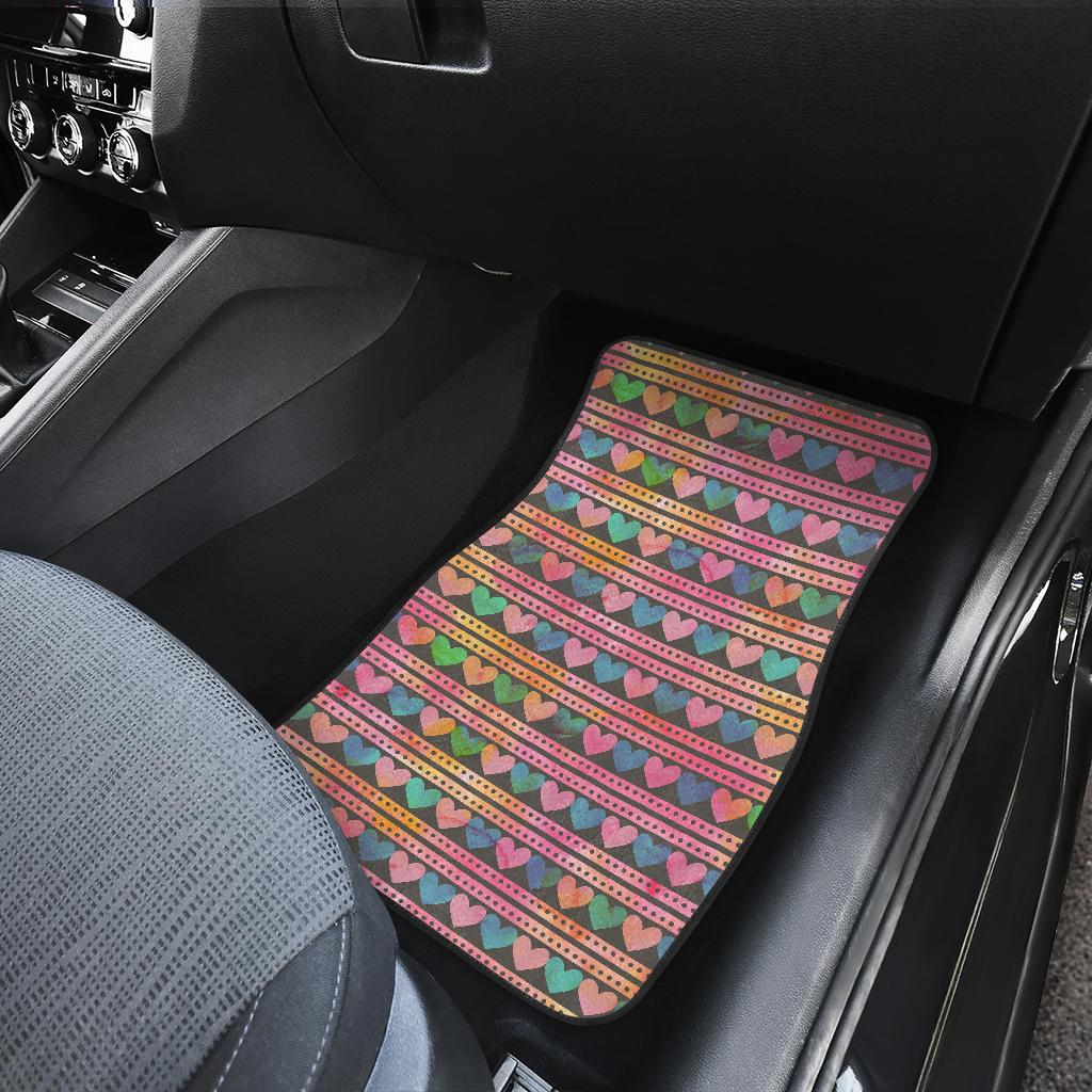 Heart Pattern Print Design HE010 Car Floor Mats-JorJune