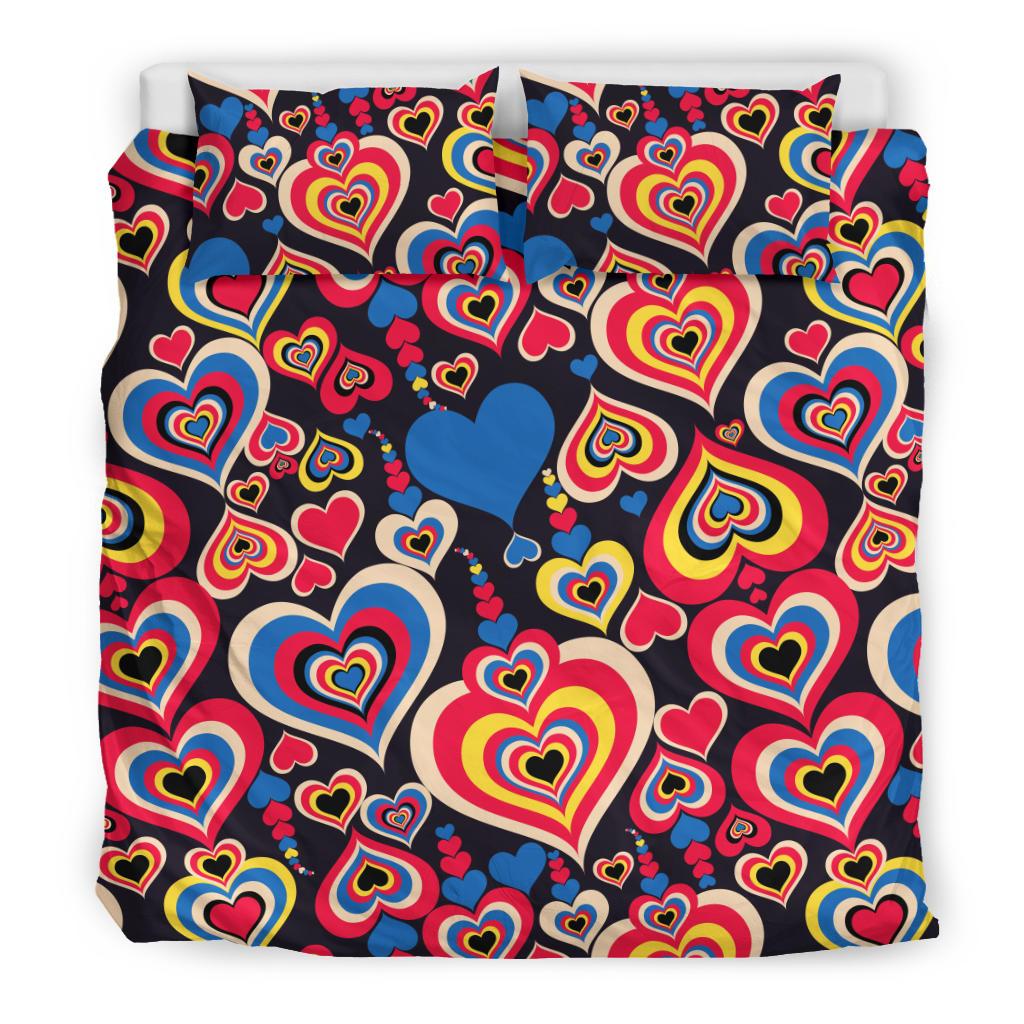 Heart Pattern Print Design HE08 Duvet Cover Bedding Set-JORJUNE.COM