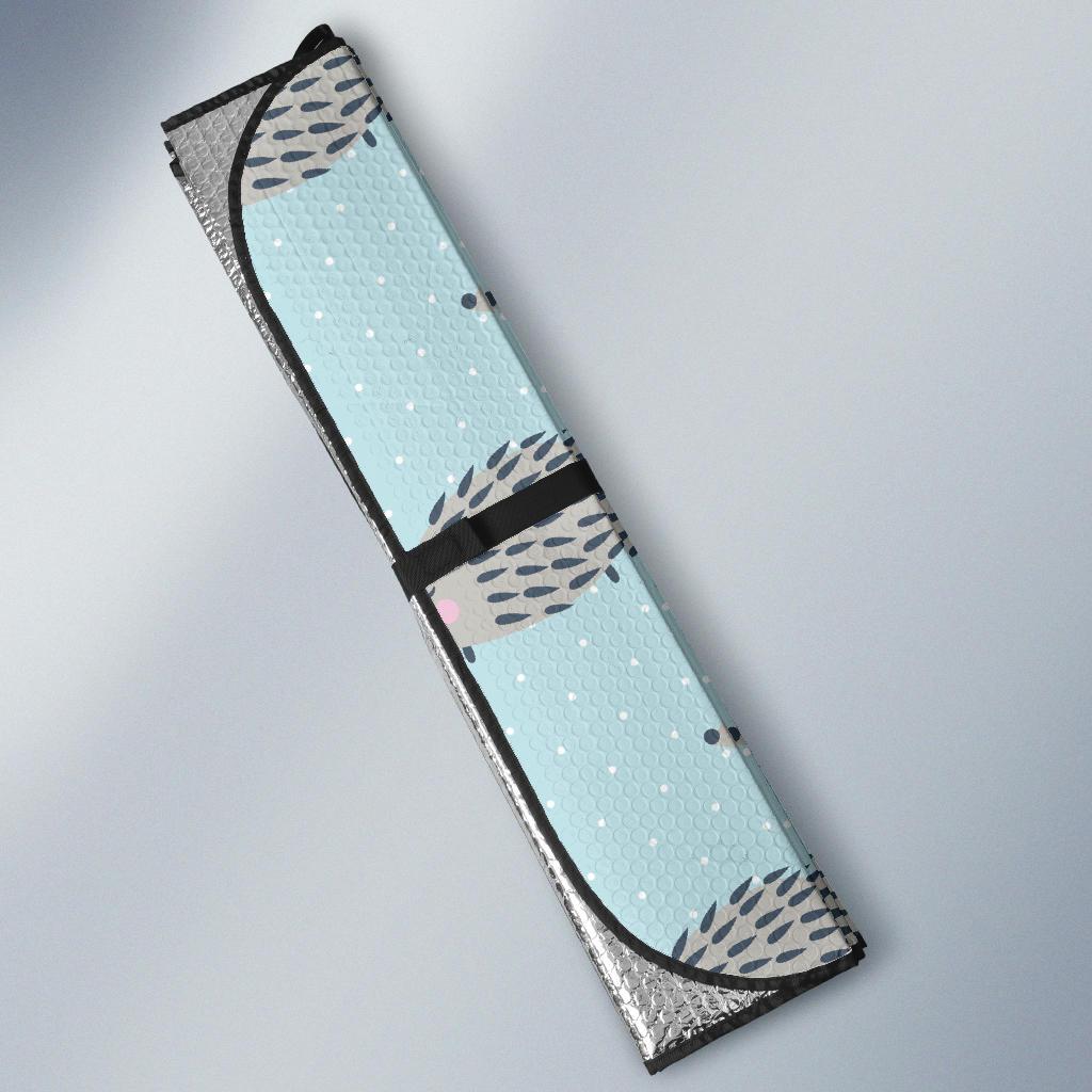 Hedgehog Pattern Print Design 02 Car Sun Shade-JORJUNE.COM
