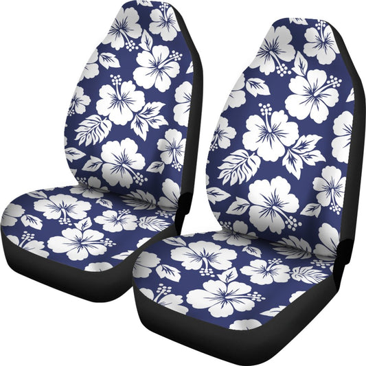 Hibiscus Blue Hawaiian Flower Style Universal Fit Car Seat Covers