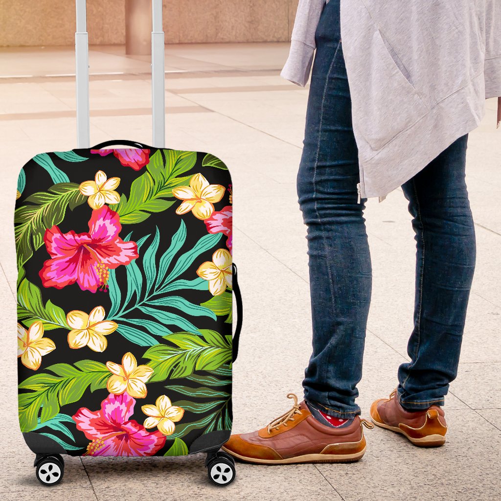Hibiscus Colorful Hawaiian Flower Luggage Cover Protector