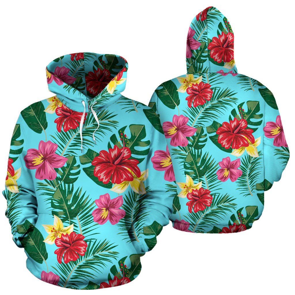 Hibiscus Hawaiian Flower All Over Print Hoodie