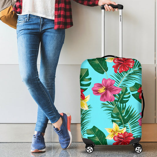 Hibiscus Hawaiian Flower Luggage Cover Protector
