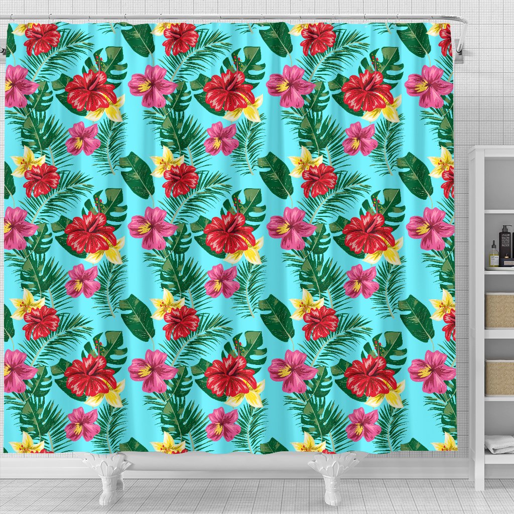 Hibiscus Hawaiian Flower Shower Curtain