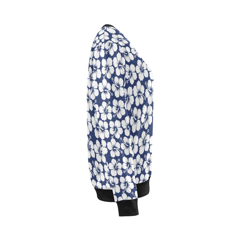 Hibiscus Pattern Print Design HB013 Women Long Sleeve Sweatshirt-JorJune