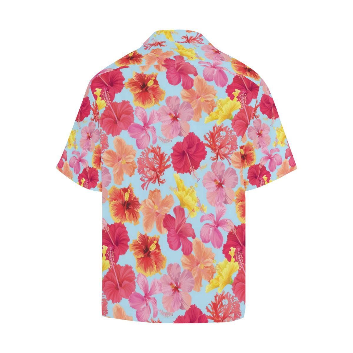 Hibiscus Pattern Print Design HB020 Men Hawaiian Shirt-JorJune