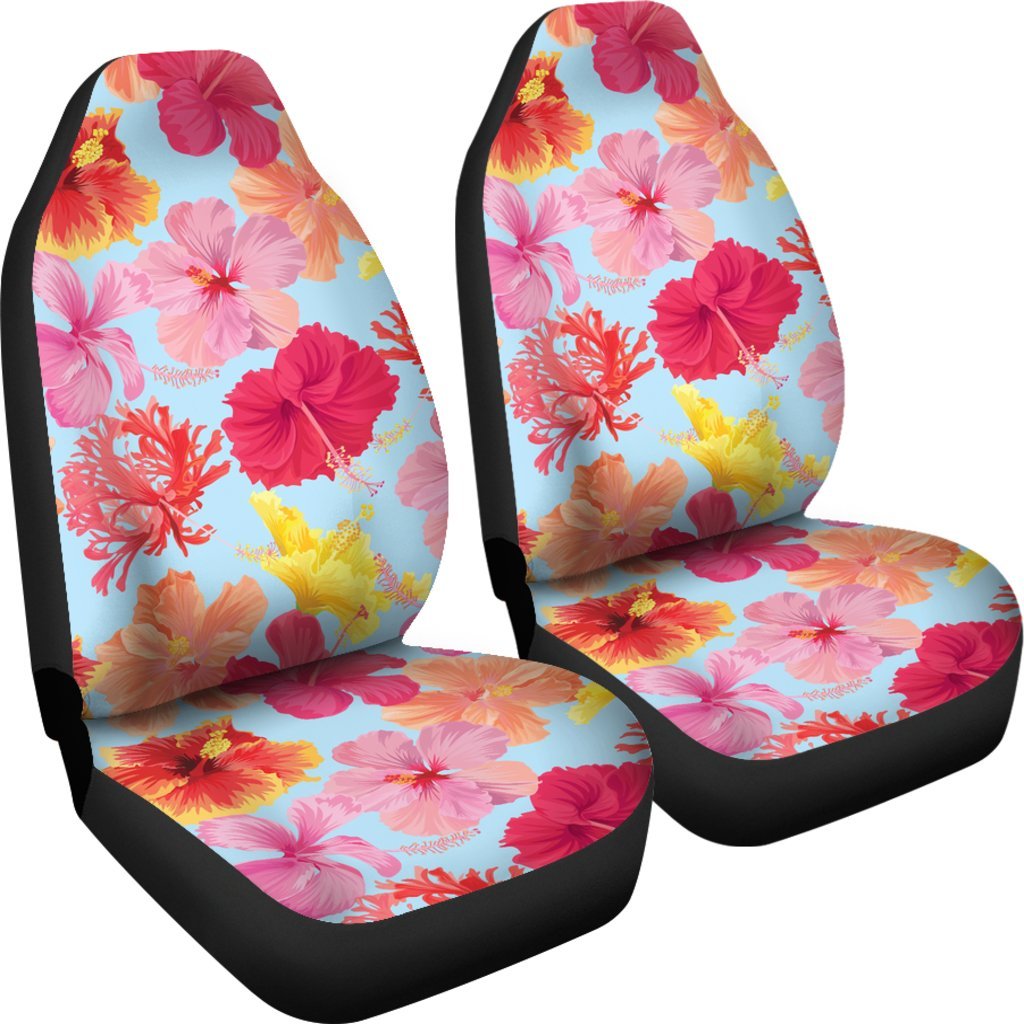 Hibiscus Pattern Print Design HB020 Universal Fit Car Seat Covers-JorJune