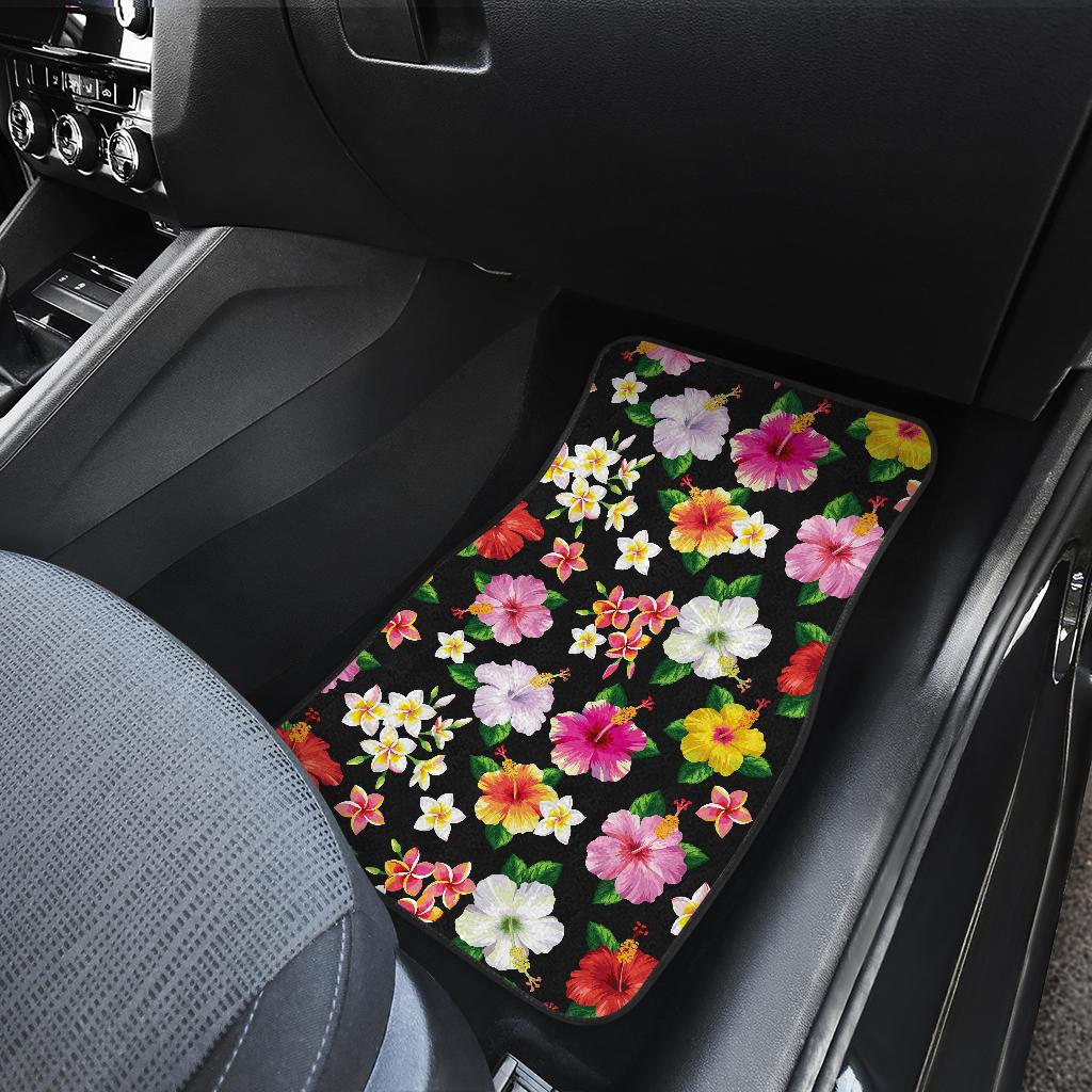 Hibiscus Pattern Print Design HB025 Car Floor Mats-JorJune
