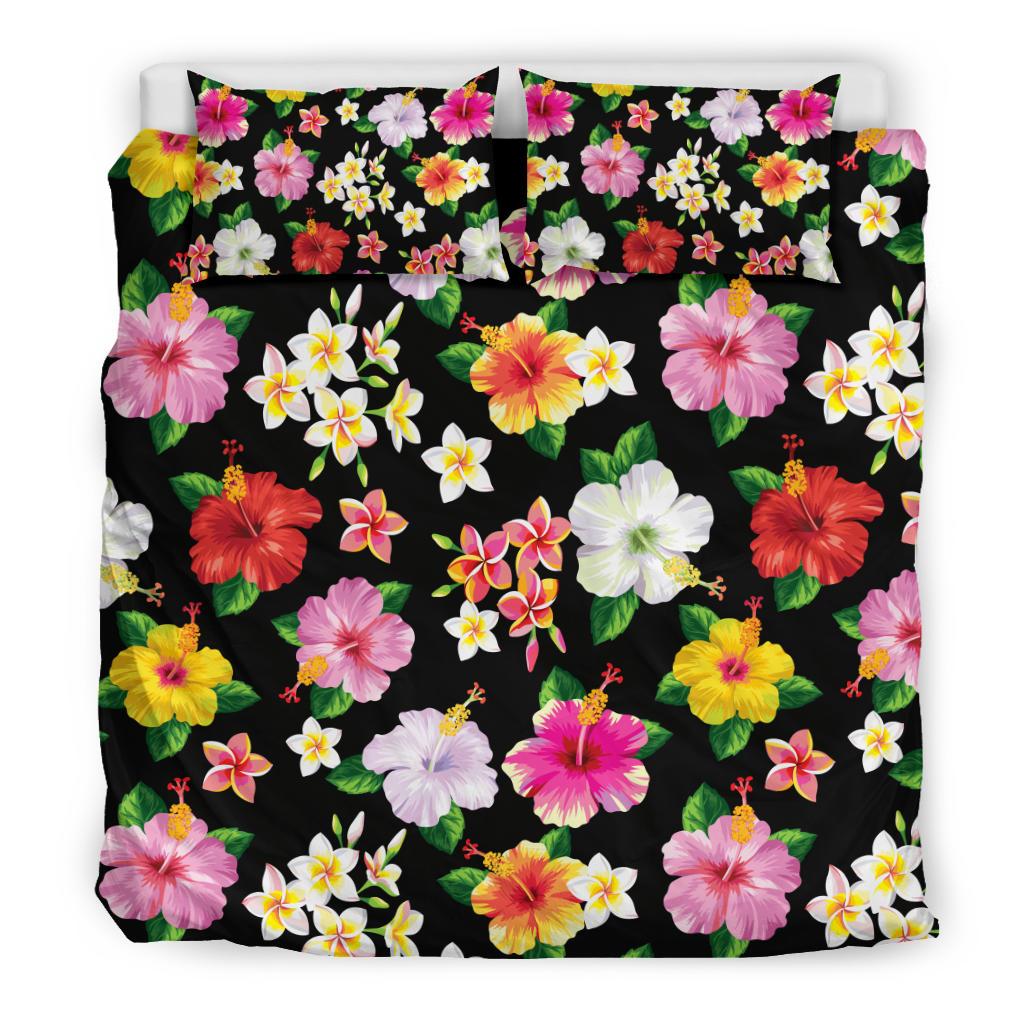 Hibiscus Pattern Print Design HB025 Duvet Cover Bedding Set-JORJUNE.COM