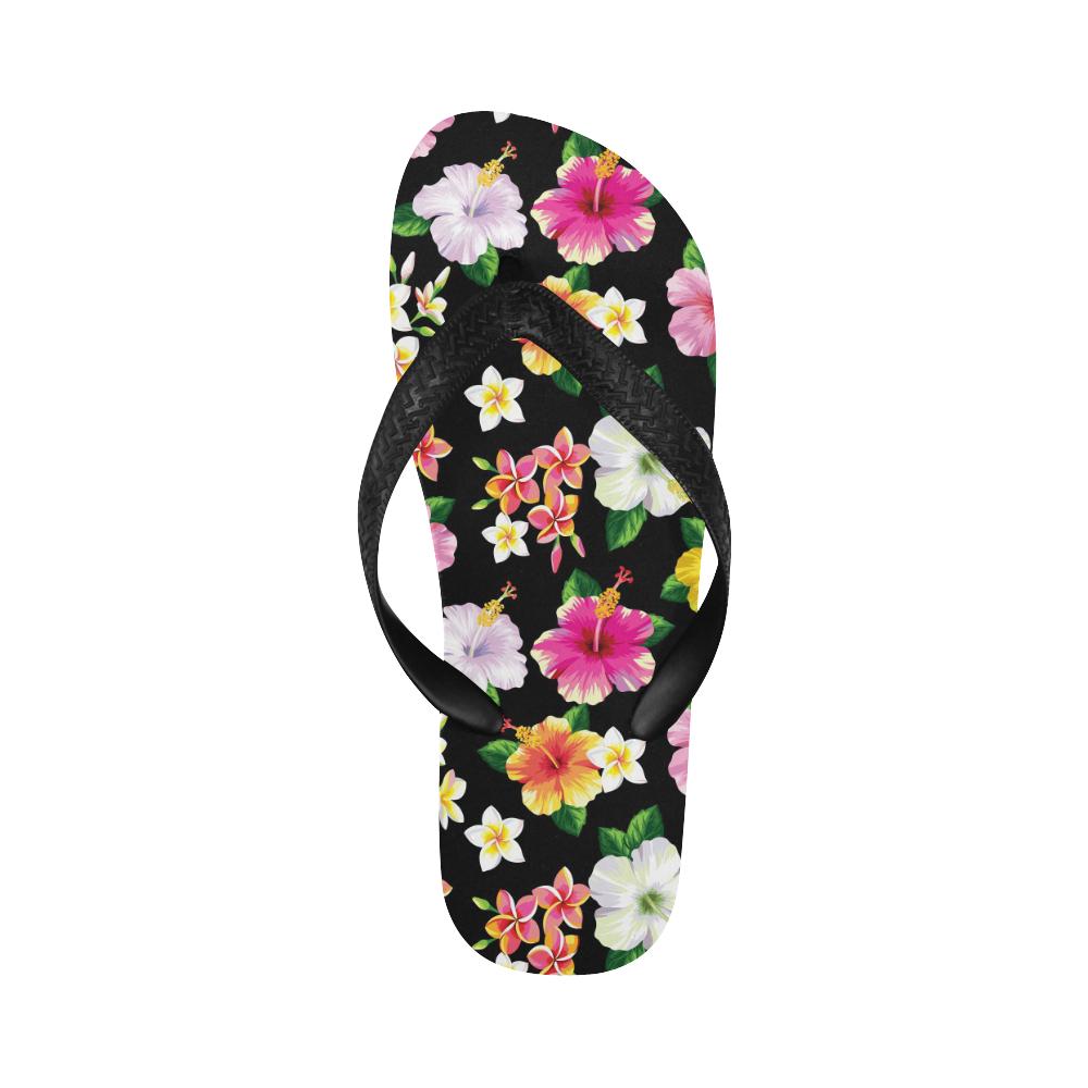 Hibiscus Pattern Print Design HB025 Flip Flops-JorJune