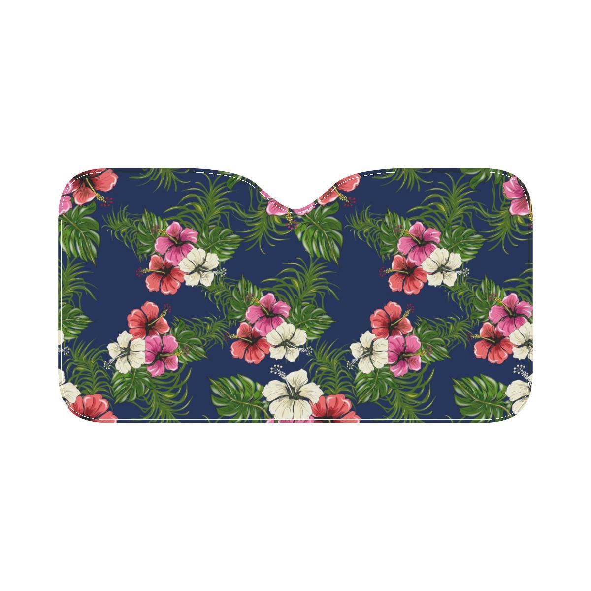 Hibiscus Pattern Print Design HB028 Car Sun Shade-JorJune