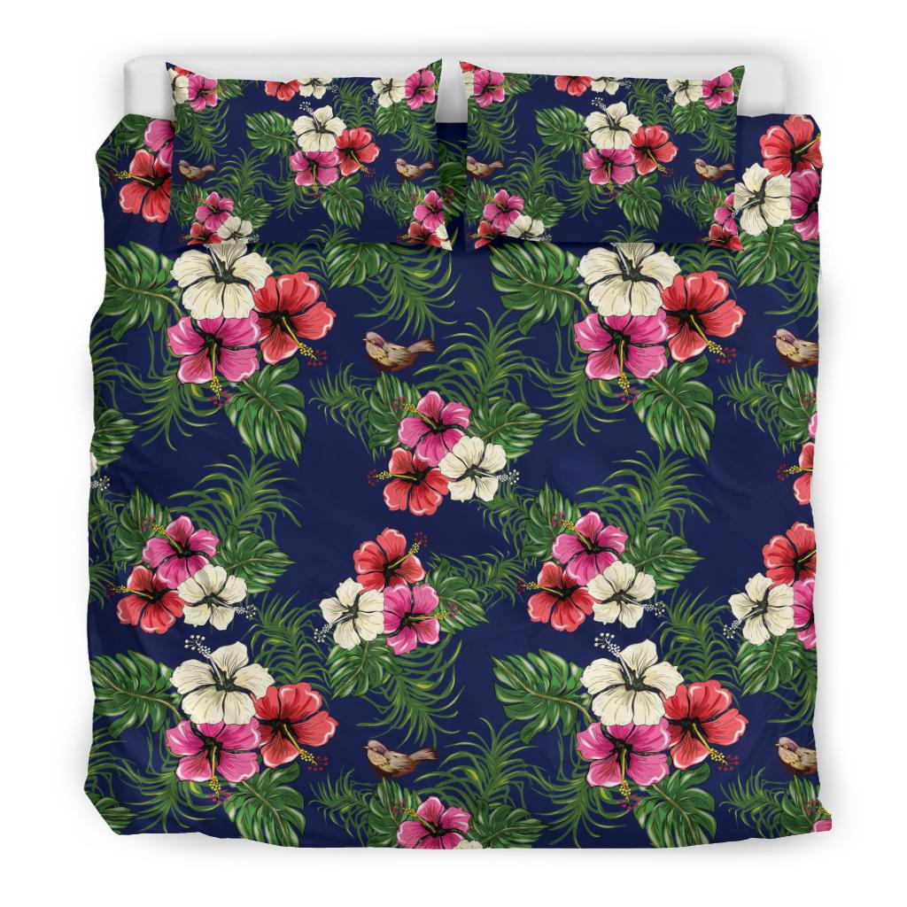 Hibiscus Pattern Print Design HB028 Duvet Cover Bedding Set-JORJUNE.COM
