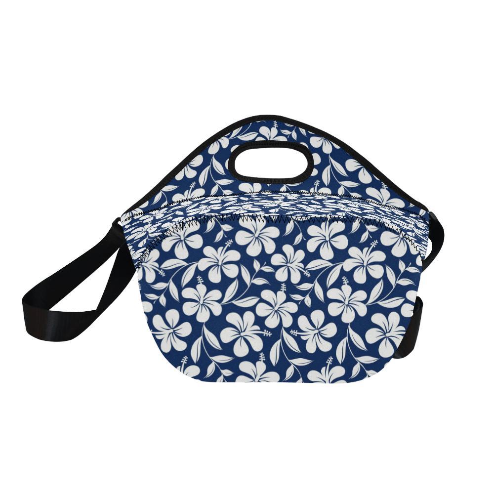 Hibiscus Pattern Print Design HB031 Neoprene Lunch Bag-JorJune