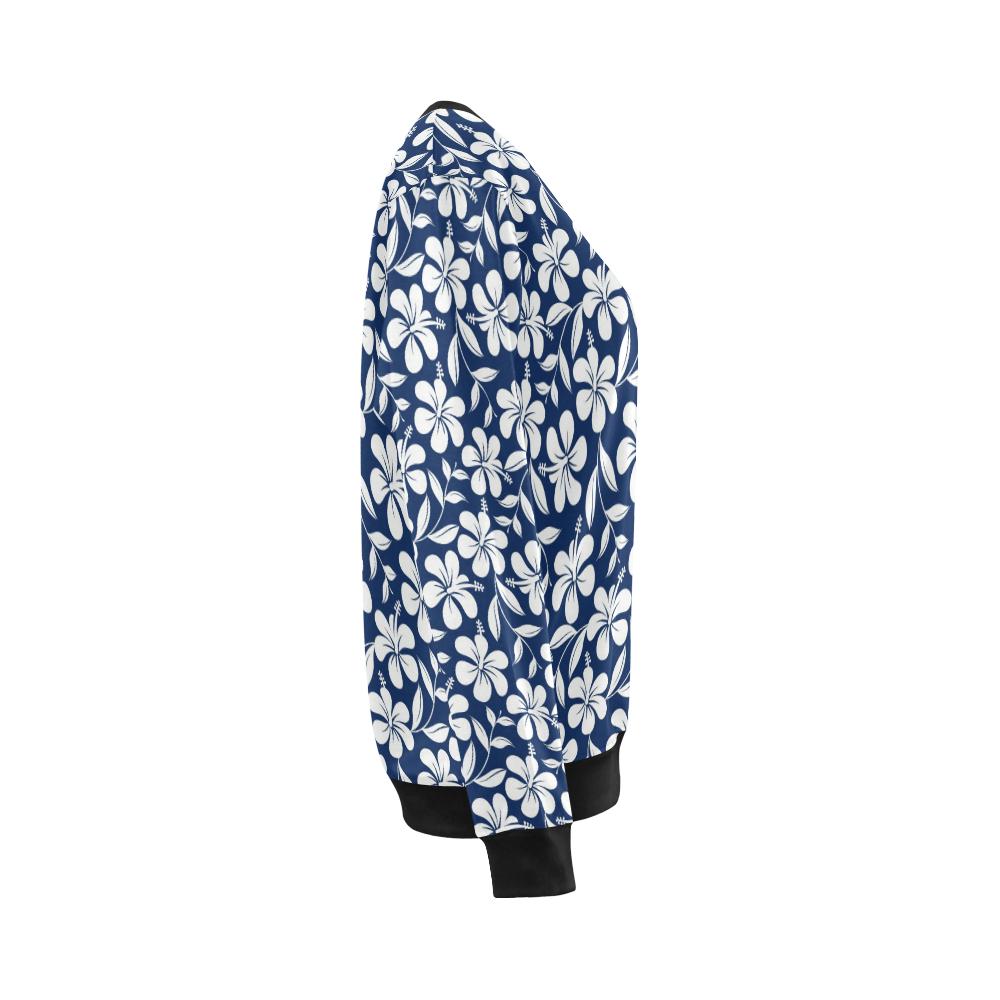 Hibiscus Pattern Print Design HB031 Women Long Sleeve Sweatshirt-JorJune