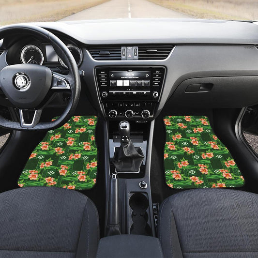 Hibiscus Pattern Print Design HB05 Car Floor Mats-JorJune