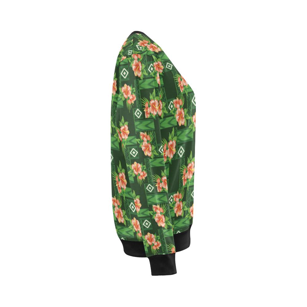 Hibiscus Pattern Print Design HB05 Women Long Sleeve Sweatshirt-JorJune