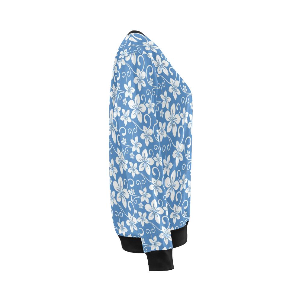 Hibiscus Pattern Print Design HB09 Women Long Sleeve Sweatshirt-JorJune