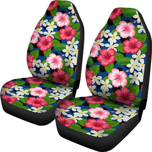 Hibiscus plumeria Hawaiian Flower Universal Fit Car Seat Covers