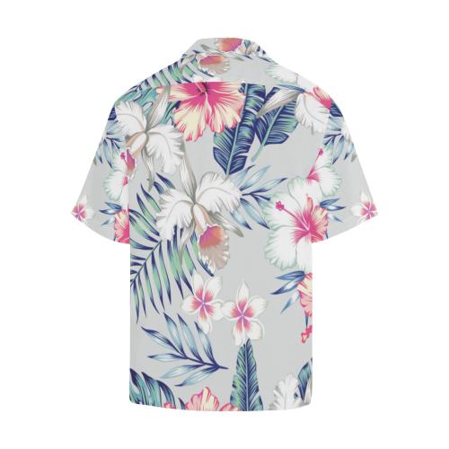 Hibiscus Print Men Hawaiian Shirt