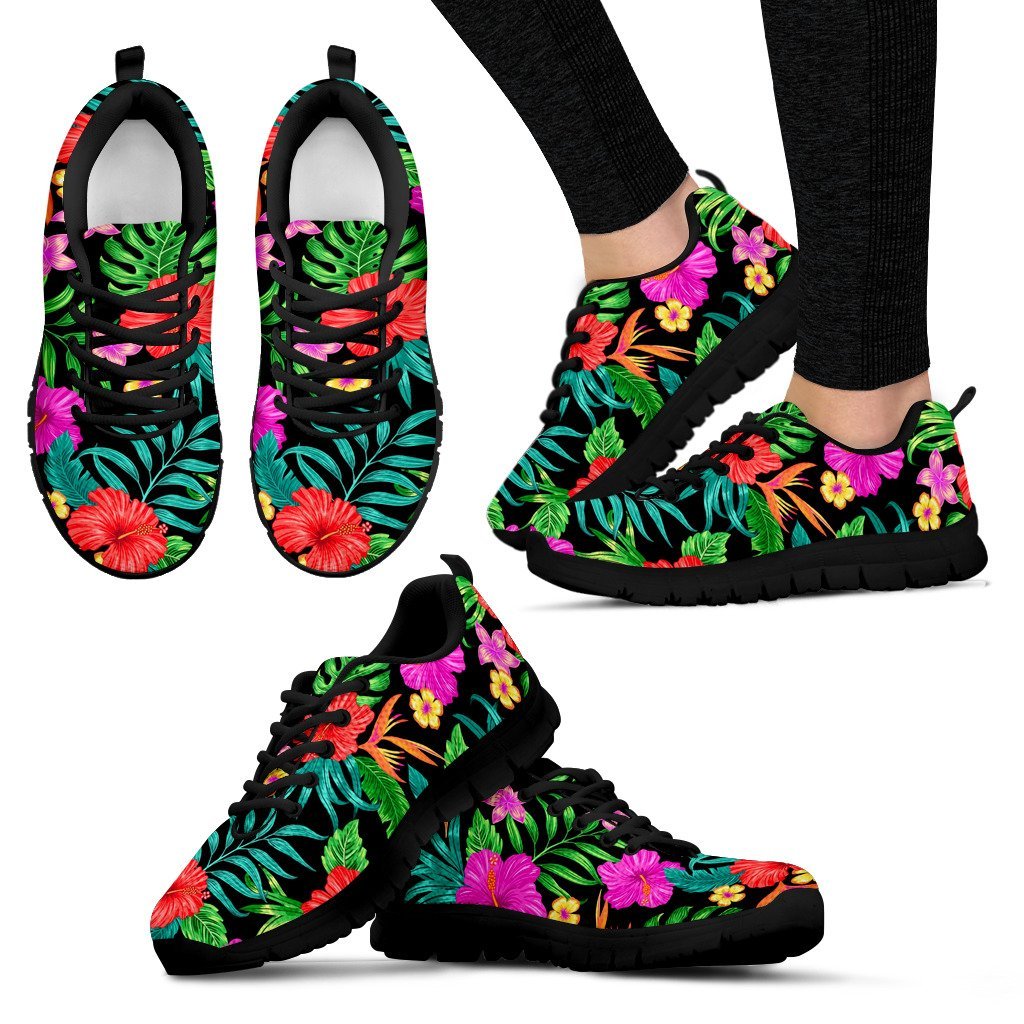 Hibiscus Red Hawaiian Flower Women Sneakers