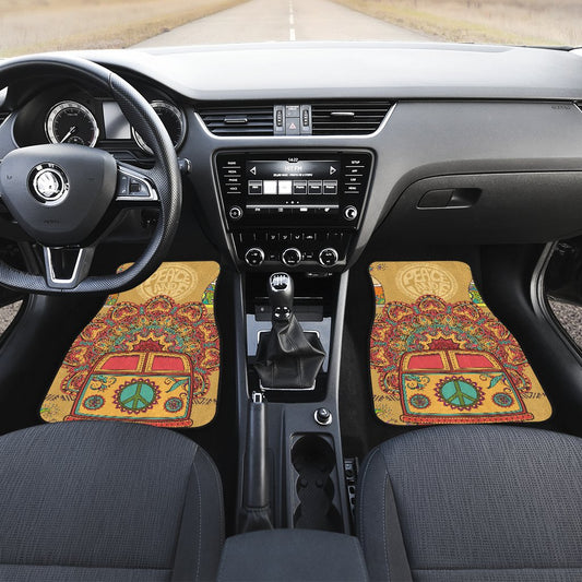 Hippie Van Mandala Car Floor Mats