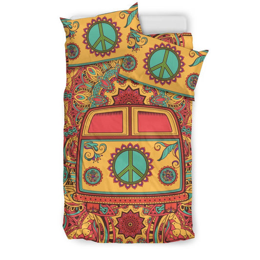 Hippie Van Mandala Duvet Cover Bedding Set
