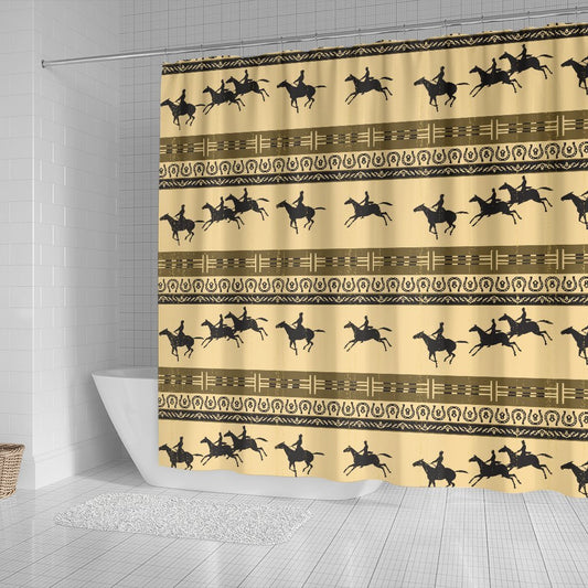 Horse Pattern Prnt Shower Curtain