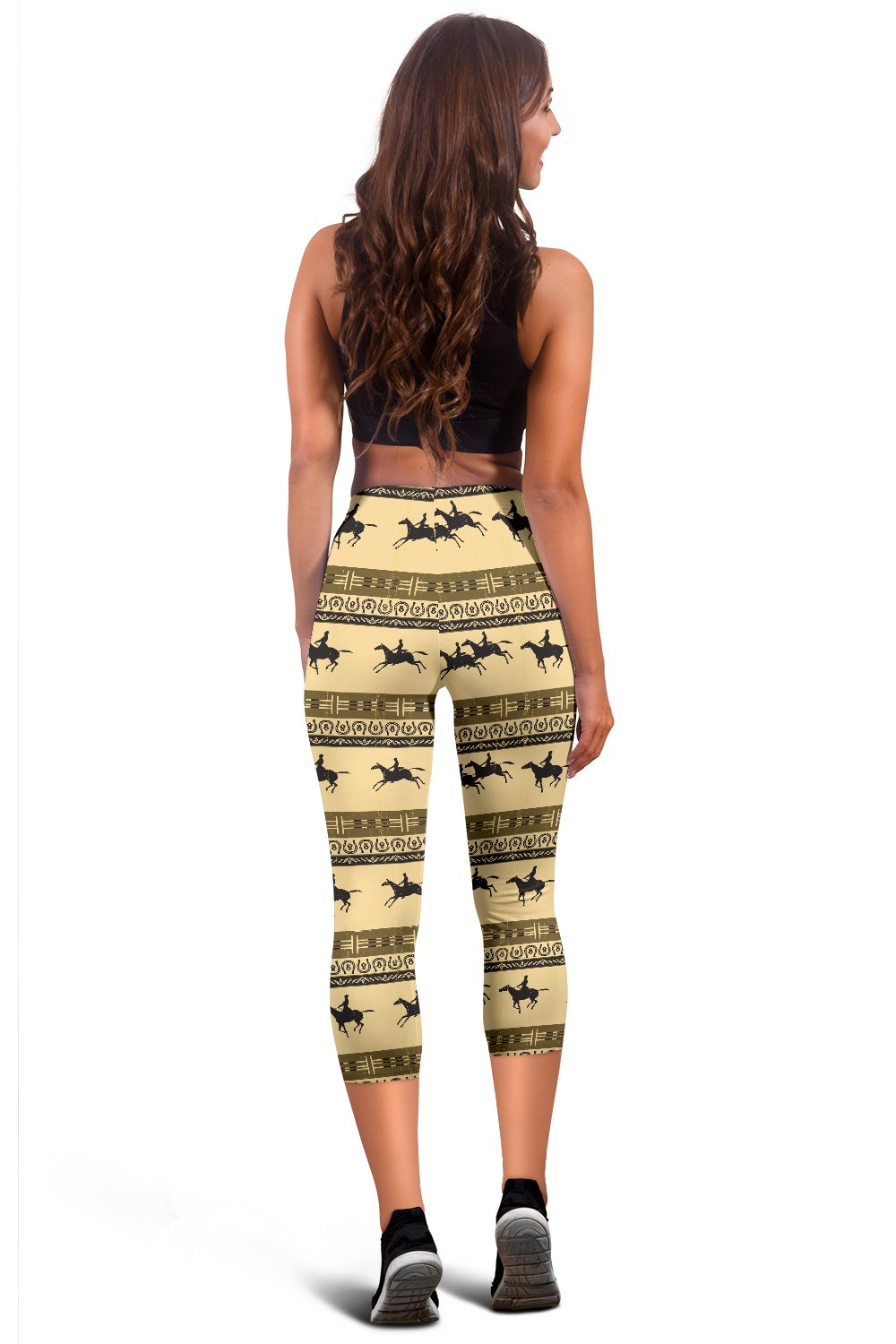 Horse Pattern Print Women Capris