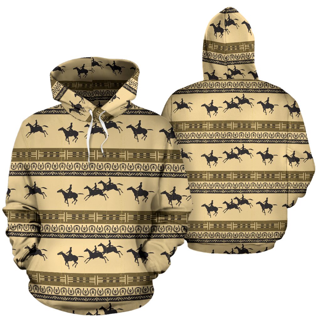Horse Pattern Prnt All Over Print Hoodie